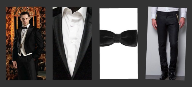 Formal Wedding outfit- All Black, black blazer, dark coat and white shirt with black trousers.